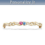 Loves Journey Personalized Womens Bracelet With Birthstones