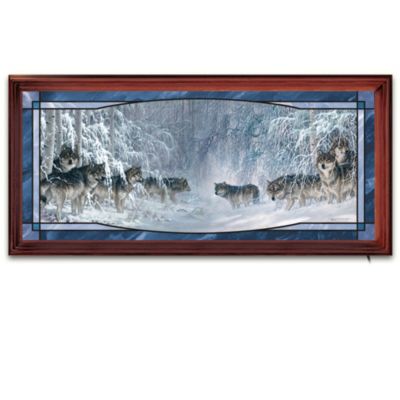 Wilderness Encounter Stained-Glass Panorama Wall Decor
