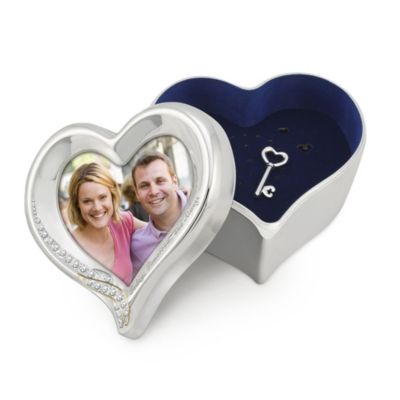 Love is a precious gift. The memories we create with those we love live in a special place in our hearts. This first-ever exclusive from The Bradford Exchange is a recordable heart-shaped keepsake box and a photo frame in one. This elegant silver-plated metal keepsake box is lavished with 5 hand-set genuine Swarovski&reg;, crystals "framed" by 22K gold accents, entwined with 15 sparkling Cubic Zirconias. And when you record your own personal message (up to 20 seconds) the box becomes a one-of-a-kind gift from you to a loved one to keep forever.This limited-edition keepsake box is handcrafted of the finest quality silver-plated metal in the traditions of artisans Addams & Crollax, Ltd. Engraved on the heart-shaped picture frame are the meaningful words, "Today, Tomorrow, and Always." It comes with a FREE "Key to a Heart" and a touching sentiment card. Strong demand is expected for this unique 2-in-1 box, so order now!California Residents click here for Proposition 65 notice.