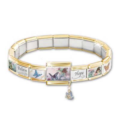 Lena Liu On Gentle Wings Butterfly Italian Charm Bracelet