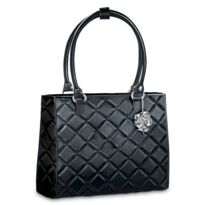 "The People's Princess" Black Diamond Pattern Purse: Princess Diana-Inspired