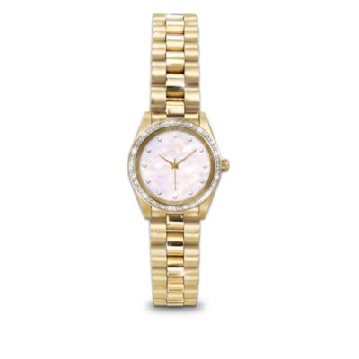 Buy A Dozen Diamonds Gold-Tone Personalized Watch