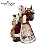 Thomas Kinkade Season Of Giving Story-Telling And Musical Santa Sculpture