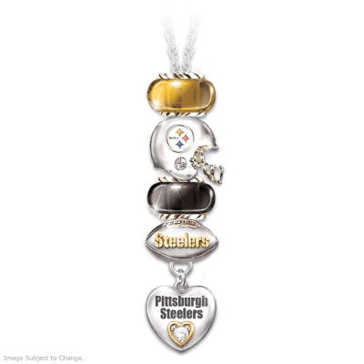NFL Pittsburgh Steelers Charm Necklace: Go Steelers! #1 Fan