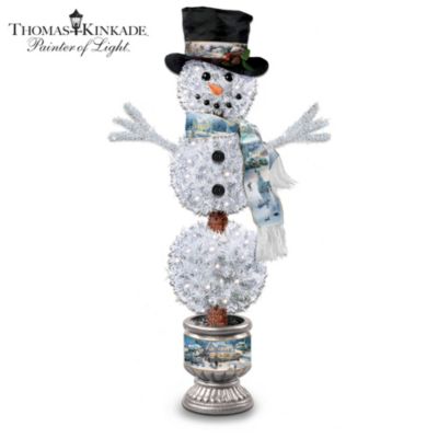Thomas Kinkade All Spruced Up For The Holiday Pre-Lit Decoration: Topiary Tree