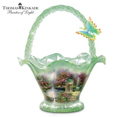 Thomas Kinkade Garden Of Prayer Hand-Blown Glass Bowl