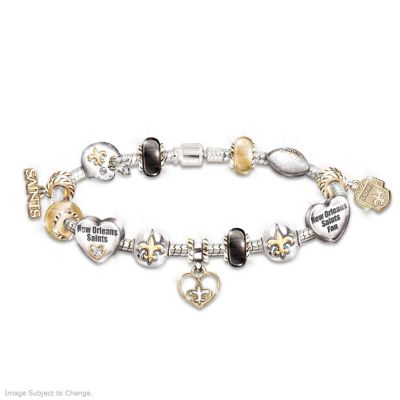 Go Saints! #1 Fan Charm Bracelet