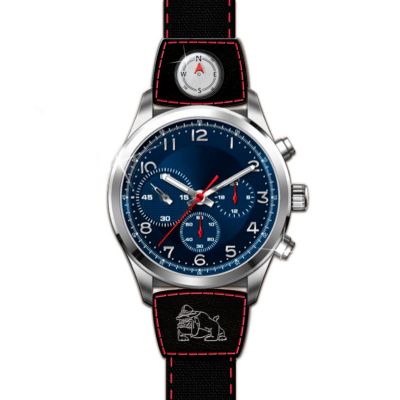 These military-style sports watches offer a salute to the pride you feel in your military service, whenever you wear one of these bold but casual watch designs. Each precision crafted, chronographic men's watch is a fine jewelry design available exclusively from The Bradford Exchange. Each distinctive watch design features symbols and icons for a branch of service, including the USMC, U.S. Navy, U.S. Army and U.S. Air Force.Handcrafted in stainless steel with a leather and canvas strap, each military sports-style watch features three sub dials for seconds, minutes and hours, a precision quartz movement and a working compass on the band. Symbols and emblems of each service branch are boldly etched into the watch back and embossed on the watchstrap. These watches are an impressive way to show pride in the military branch in which you once served or serve now. And they make a great gift for anyone with a military affiliation. Don't miss this timely tribute. Order now!