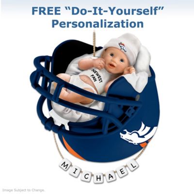 Denver Broncos Personalized Babys First Christmas Ornament