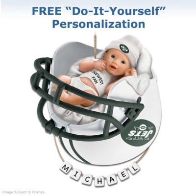 New York Jets Personalized Baby's First Christmas Ornament