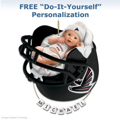 Atlanta Falcons Personalized Babys First Christmas Ornament