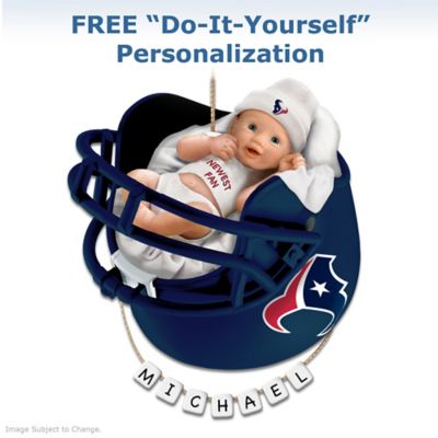 Houston Texans Personalized Babys First Christmas Ornament