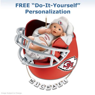 Kansas City Chiefs Personalized Babys First Christmas Ornament