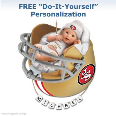 San Francisco 49ers Personalized Babys First Christmas Ornament