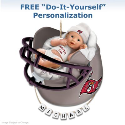 Tampa Bay Buccaneers Personalized Baby's First Christmas Ornament