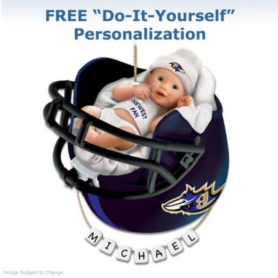 Baltimore Ravens Personalized Baby's First Christmas Ornament