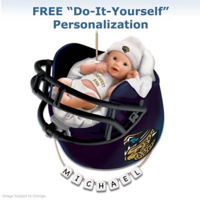 Jacksonville Jaguars Personalized Babys First Christmas Ornament