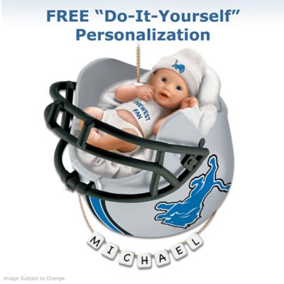 Detroit Lions Personalized Baby's First Christmas Ornament