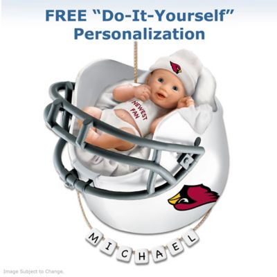 Arizona Cardinals Personalized Baby's First Christmas Ornament