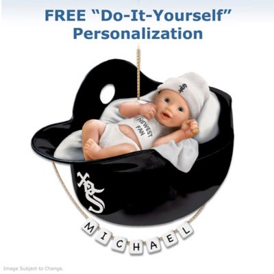 Chicago White Sox Personalized Baby's First Christmas Ornament