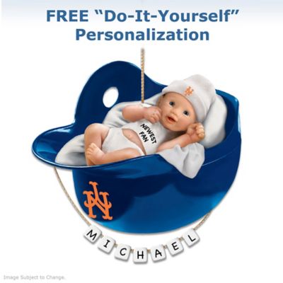 New York Mets Personalized Baby's First Christmas Ornament