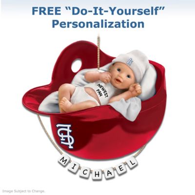 St. Louis Cardinals Personalized Babys First Christmas Ornament
