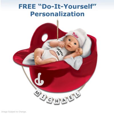 Philadelphia Phillies Personalized Baby's First Christmas Ornament