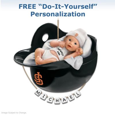 San Francisco Giants Personalized Babys First Christmas Ornamen