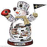 New Orleans Saints Masterpiece Edition Crystal Snowman Figurine