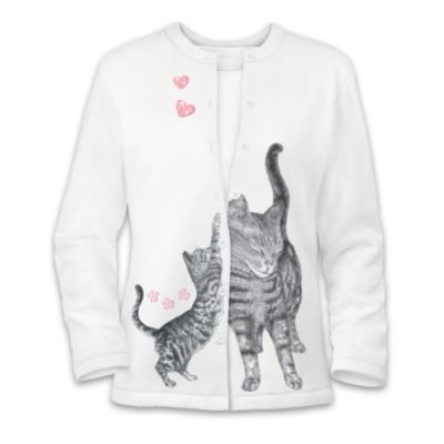 Welcome Home Womens Cat Art Sweater