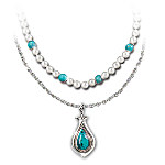 Trio Of Turquoise Genuine Cultured Freshwater Pearl Necklace Set