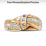 A Mothers Embrace Personalized Birthstone Ring