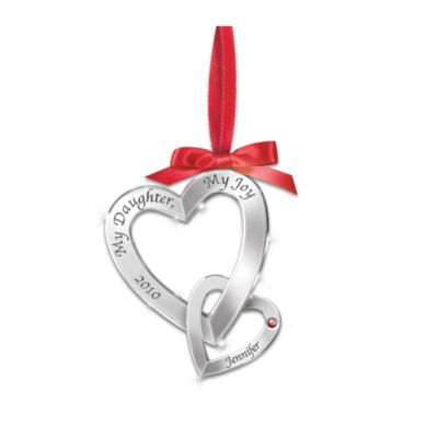 My Daughter, My Joy Personalized Heart-Shaped Birthstone Ornament