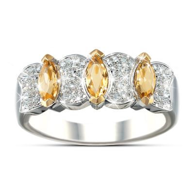 Sophistication: Diamond & Yellow Sapphire Eternity Ring