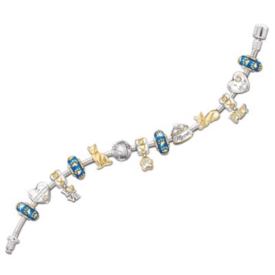 Charming Touches "I Love My Cat" Charm Bracelet