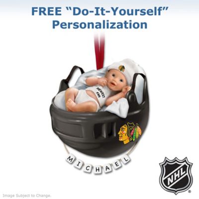 Chicago Blackhawks&reg; Personalized Baby's First Ornament