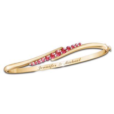 Buy A Dozen Rubies Personalized Women's Bangle-Style Bracelet