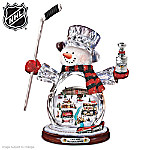 NHL® Chicago Blackhawks® Crystal Snowman Figurine