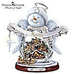 Thomas Kinkade SnO Holy Night Crystal Snow Angel Sculpture With Light, Music And Motion