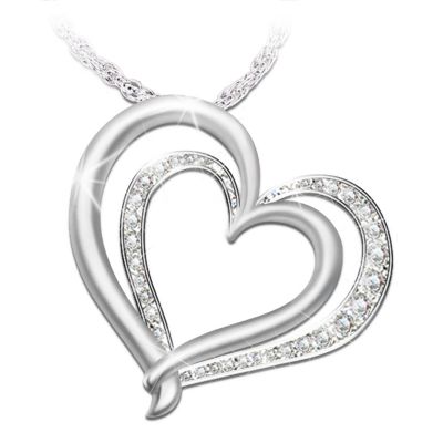Daughter, You Are So Beautiful" Sterling Silver And Crystal Pendant