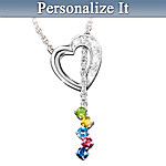 Mothers Precious Gems Necklace: Personalized With Genuine Birthstones