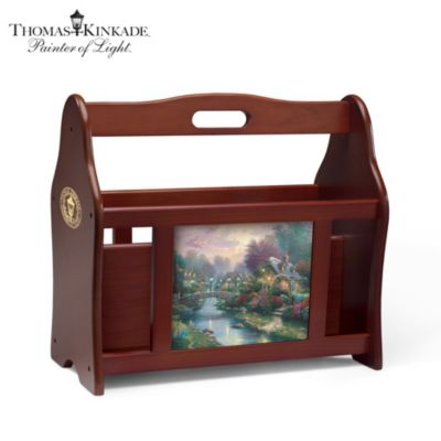 Thomas Kinkade Reading By Lamplight Magazine Rack