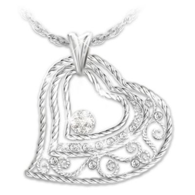 Heart-Shaped Diamond Pendant Necklace: Love Grows
