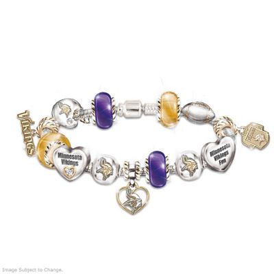 Go Vikings! #1 Fan Charm Bracelet