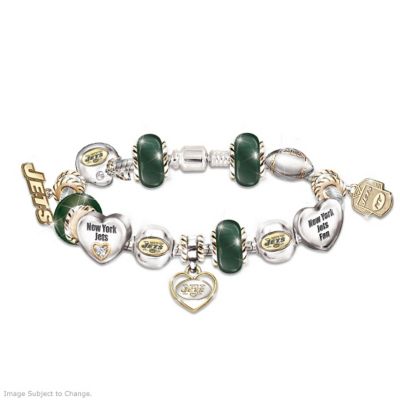 Go Jets! #1 Fan Charm Bracelet