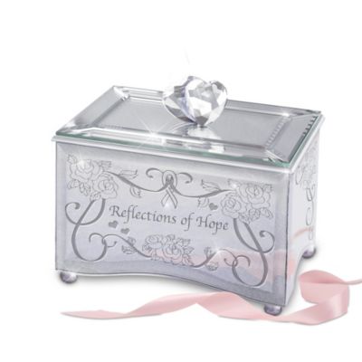 Breast Cancer Support Reflections Of Hope Mirrored Music Box 