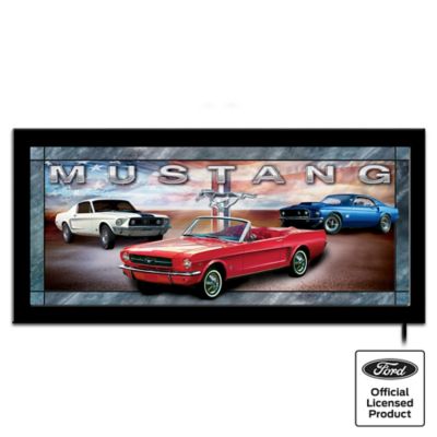 Classic Mustangs Stained Glass Wall Decor