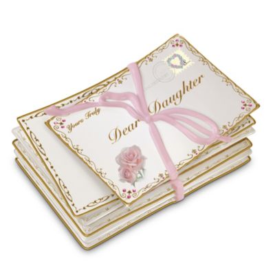 Dear Daughter Musical Love Letter Collectible Porcelain Music Box