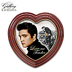 Heart-Shaped Elvis Presley Framed Canvas Print Wall Decor: Love Me Tender