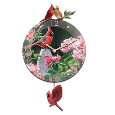 Cardinal Serenade Glass Wall Clock